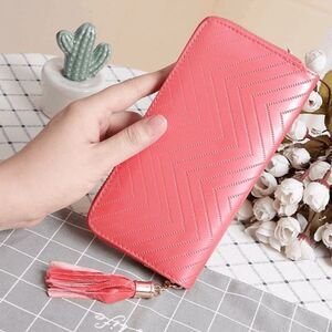Ladies Pink Zig Zag Wallet